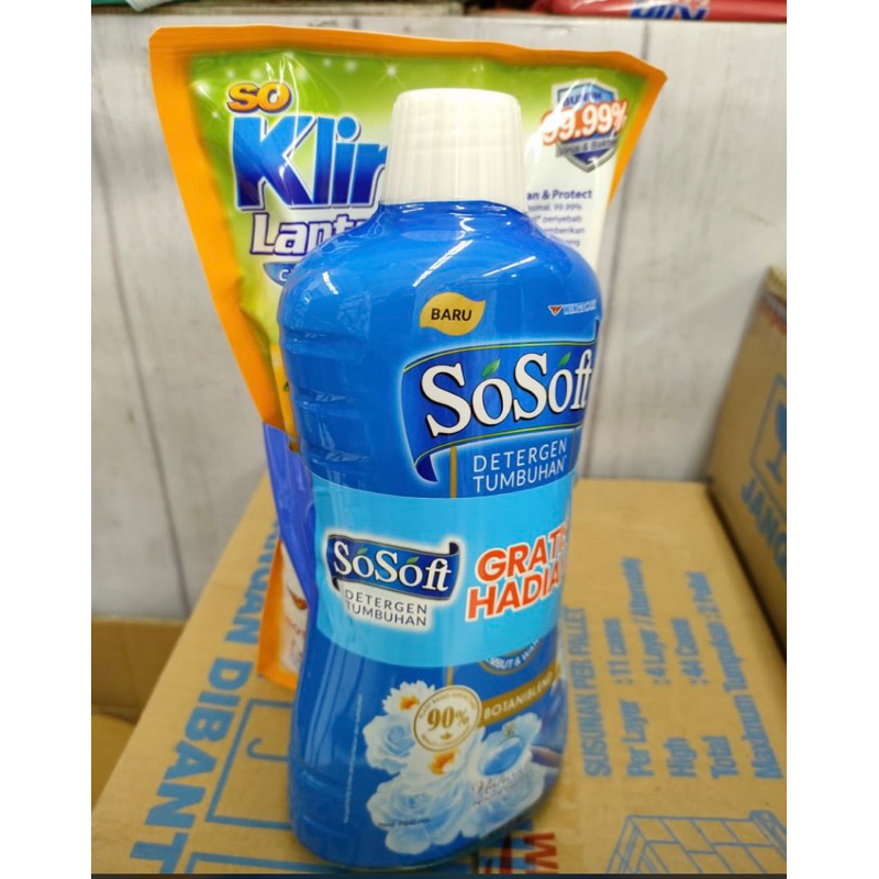 sosoft detergent cair tumbuhan