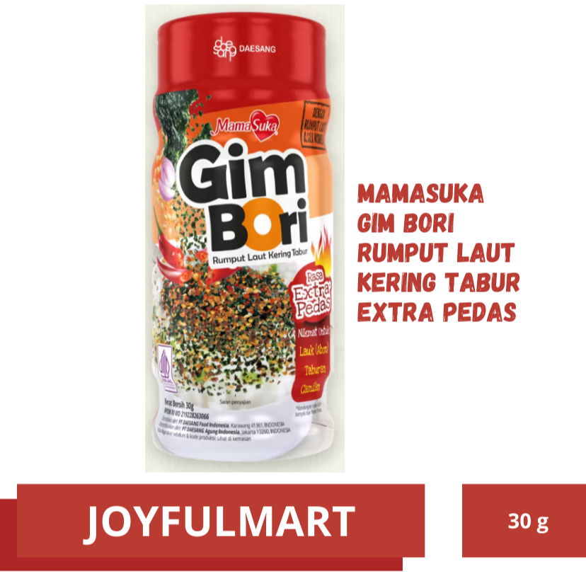 

Mamasuka Gimi Bori Rumput Laut Kering Tabur Extra Pedas 30g