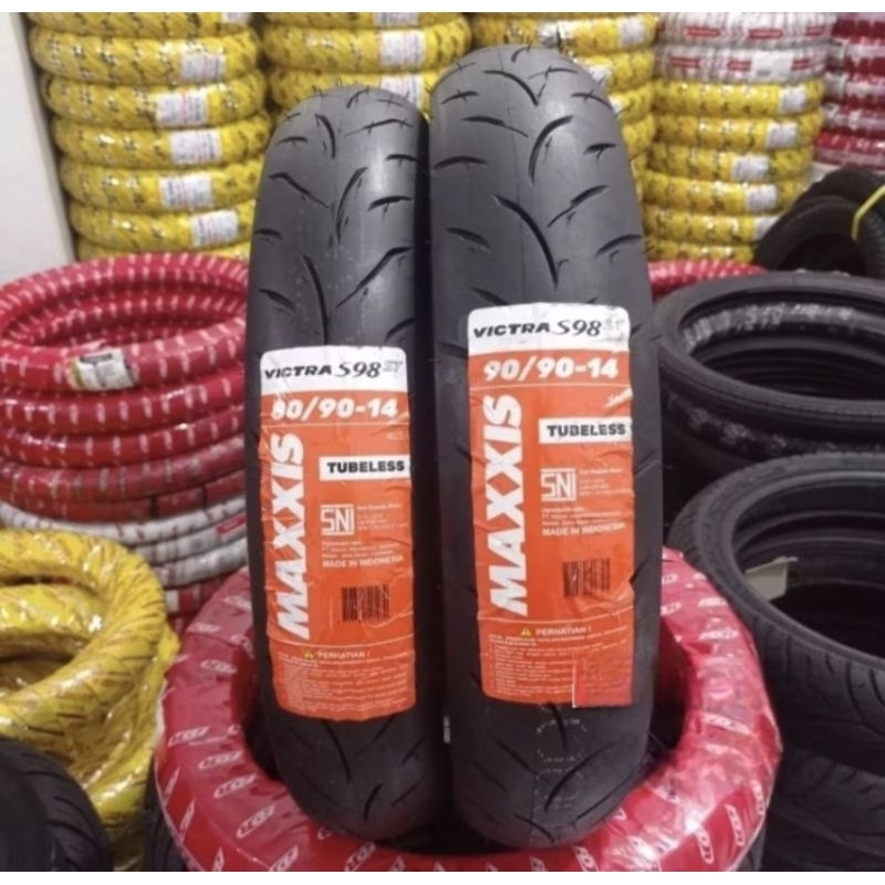 BAN SET MAXXIS VICTRA S98 VARIO125/BAN LENGKAP MAXXIS VICTRA BEAT POP/BAN DEPAN BELAKANG MIO SOUL GT