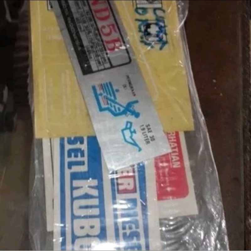 sticker bodi mesin diesel kubota KND5B 1cylinder