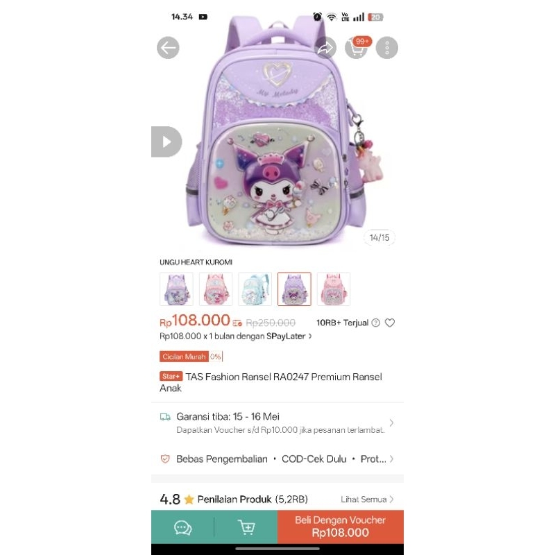 #Tas #Sekolah #Kuromi