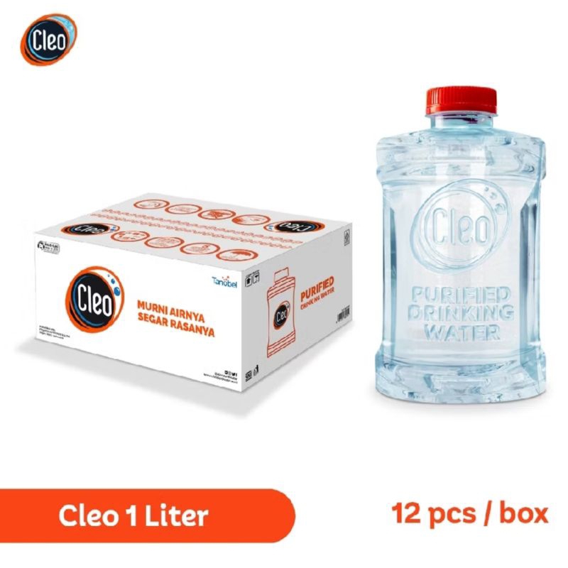 CLEO Air Murni Botol 1 Liter 1 dus isi 12 pcs