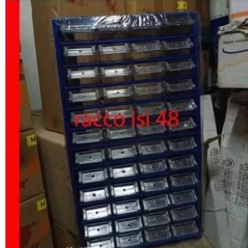 Rak komponen RACCO rak komponen serbaguna isi 48 slot laci