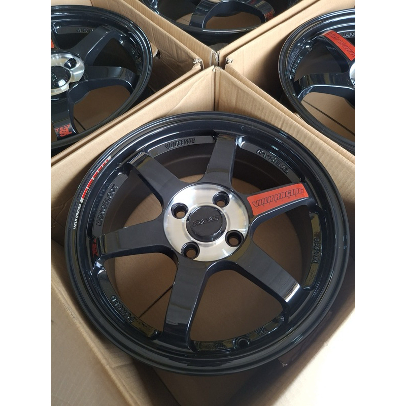 Velg TE37 SL Black glosy R15 Kondisi Baru