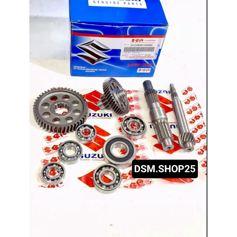 Paket Gigi Rasio Assy+Bearing 6 pcs Suzuki Nex,Suzuki Nex Karbu,Nex Fi
