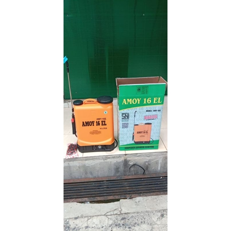 Tengki Semprot Elektrik | Amoy 16 L Elektrik | Alat semprot Tanaman 16 L