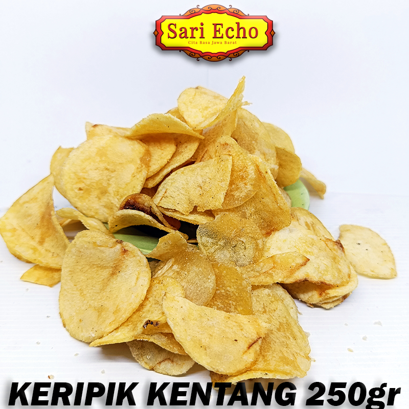 

Keripik Kentang Rasa Asin Gurih Renyah & Enak 250gr