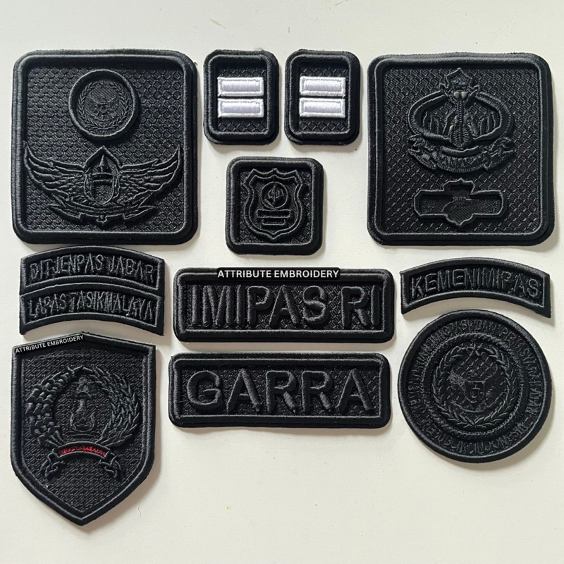 ATRIBUT PDL / TAKTIKAL POLSUSPAS KEMENIMIPAS / KEMENKUMHAM BORDIR TIMBUL TERBARU