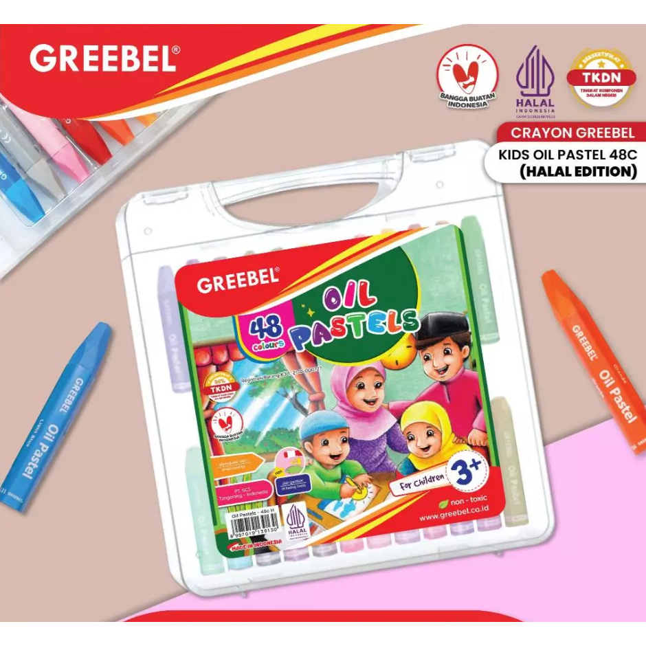 

GREEBEL Crayon Krayon Oil Pastel Halal Edition 48 Warna