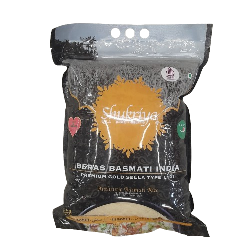 

Shukriya Beras Basmati India Premium Gold Sella Type 1121