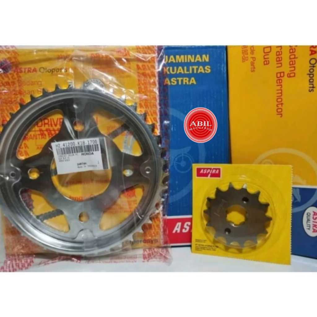 Gear satu set lengkap aspira  honda verza - k18/gir set ASPIRA