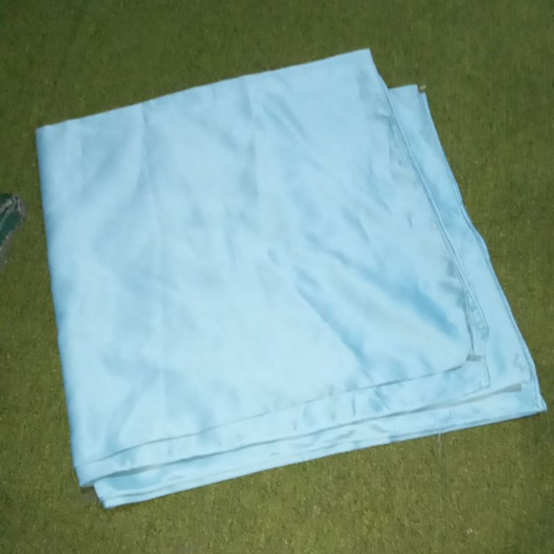 MM Hijab Polos Segi Empat Biru Turkis Velvet Ukuran Jumbo 150 x 150