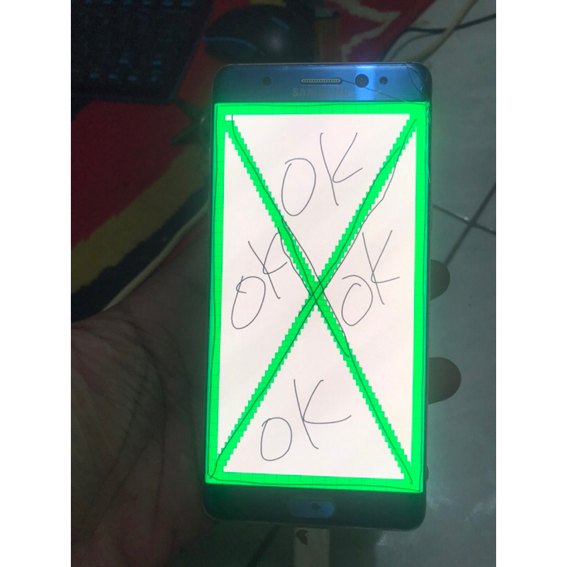 lcd samsung note fe retak glass normal