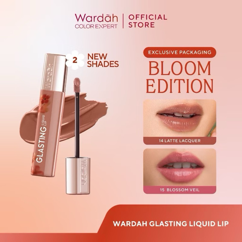 [FREE GIFT] WARDAH Glasting Liquid Lip - Hi-Pigmented Glass Color, Ringan, Tidak Lengket, Transferpr