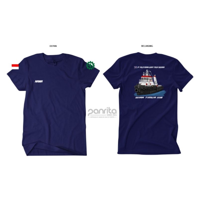 kaos kapal pelaut pelayaran sablon tugboat