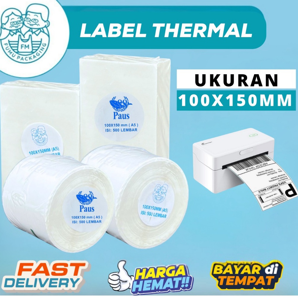 

Label stiker Thermal 1x15mm Waterproof Sticker Label Continuous Label Kertas Isi 5pcs Tidak Luntur Lem Kuat Grosir KODE C3U3
