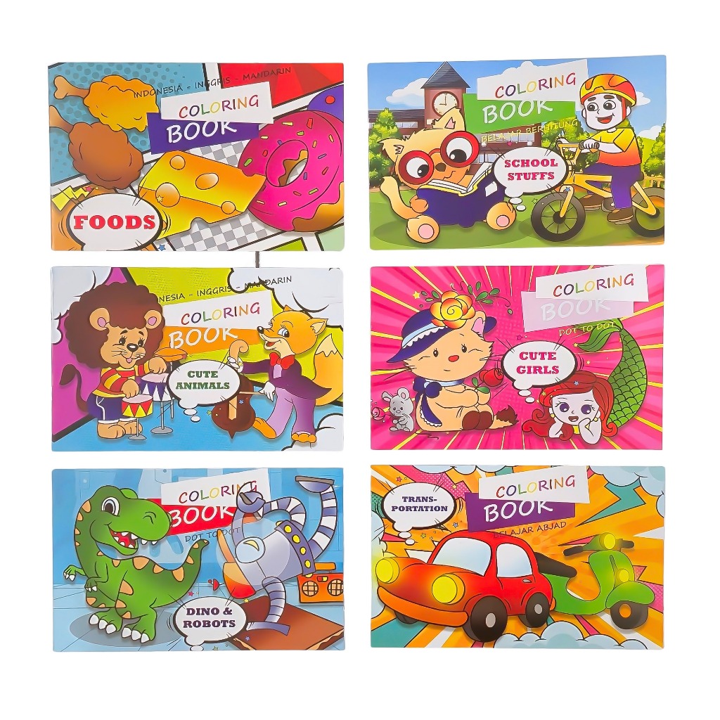 

Buku Mewarnai Inter Fancy IF-B8S Coloring Book 8 Serie