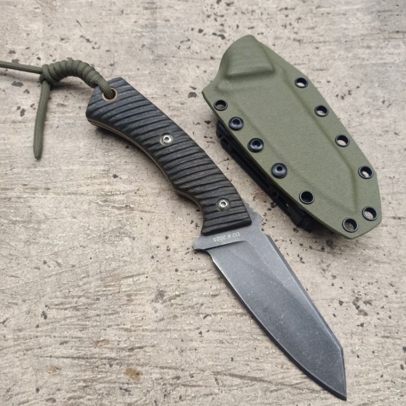 Tactical Knife 01 D2 Steel Stonewash