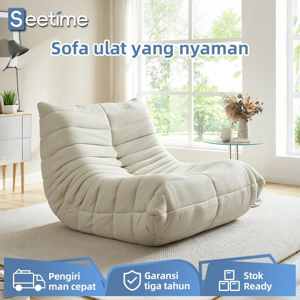 SEETIME Sofa Malas/Sofa Sederhana/Sofa Tidur/Sofa Kain Beludru/Sofa Premium Modern/Sofa Spons
