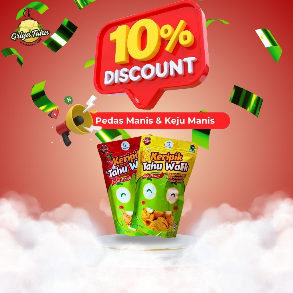 

Diskon 10%!! | Keripik Tahu Walik Keju Manis & Pedas Manis | Snack Cemilan Kripik Enak!!