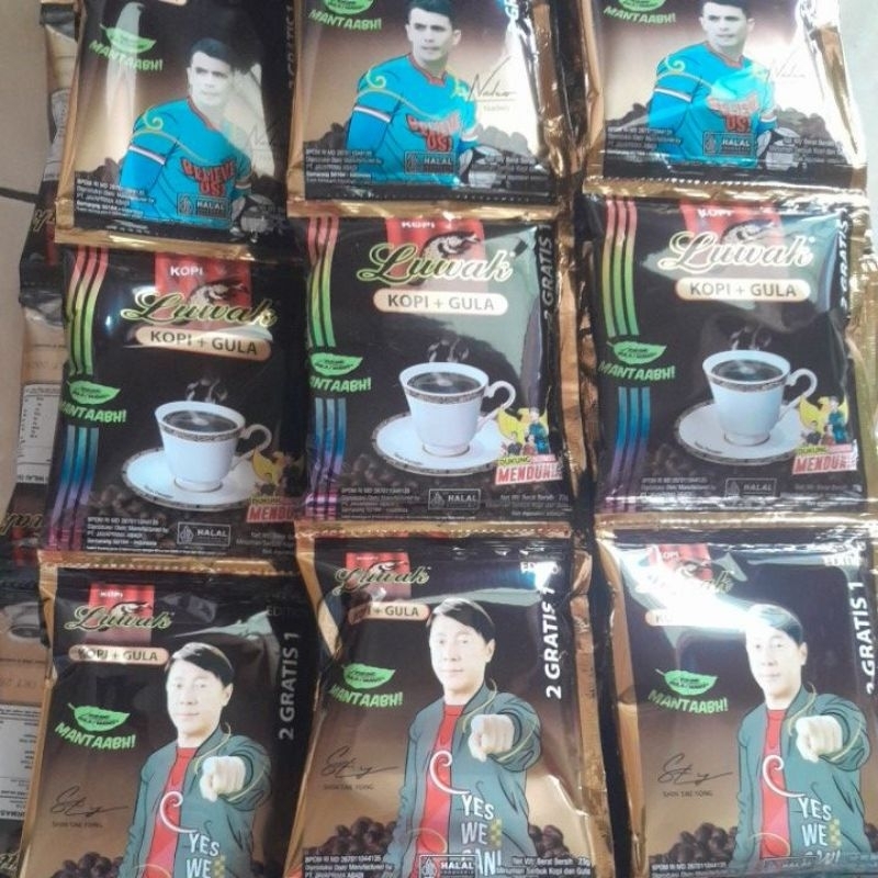 

Kopi Luwak Hitam kopi+gula 1 renceng isi 15 sachet @23g