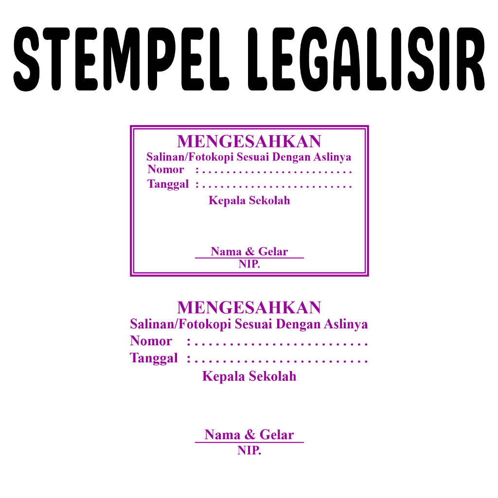 

Stempel Legalisir Custom Ukuran Extra Besar