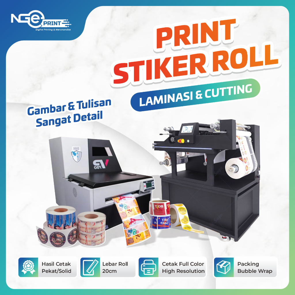 

PRINT STIKER ROLL /LAMINASI & CUTTING