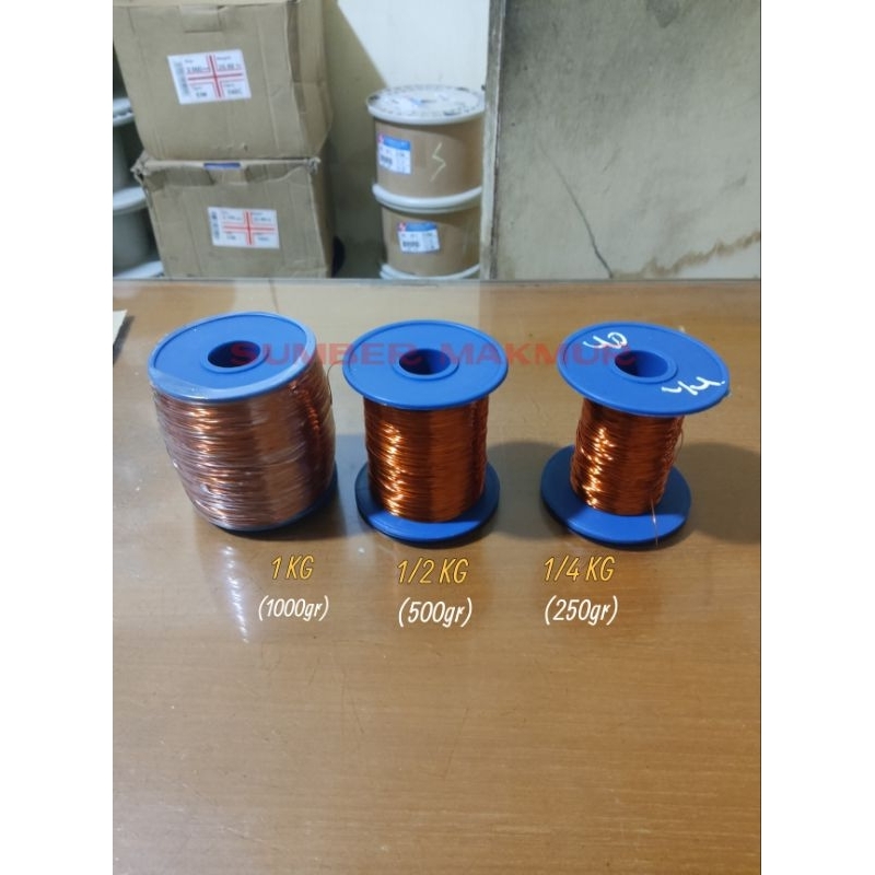 kawat email tembaga 0.15 SUPREME enamelled copper wire 0.15 kawat gulung dinamo 1/4 KG (250 gr)