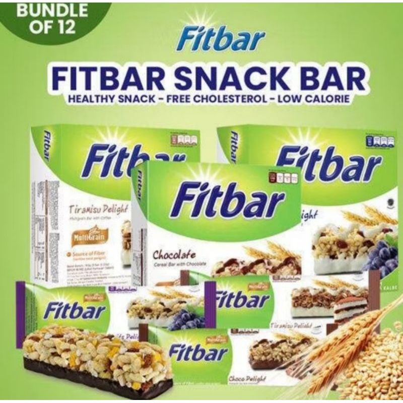 

Fitbar Choco Delight MultiGrain 1Box Isi 12x20gr