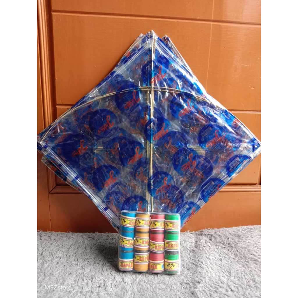 PROMO ... 1PAK  (isi 100 pcs ) LAYANGAN PLASTIK /LAYANGAN ADUAN ( GRATIS 1 PAK BENANG GELASAN 1 PAK 