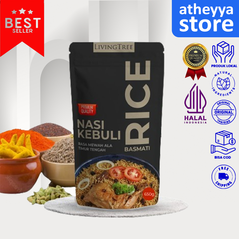 

Nasi Kebuli Khas Arab 1Kg Instan | Beras Basmati | Paket Nasi Arab Beras Basmati bumbu Nasi Arab