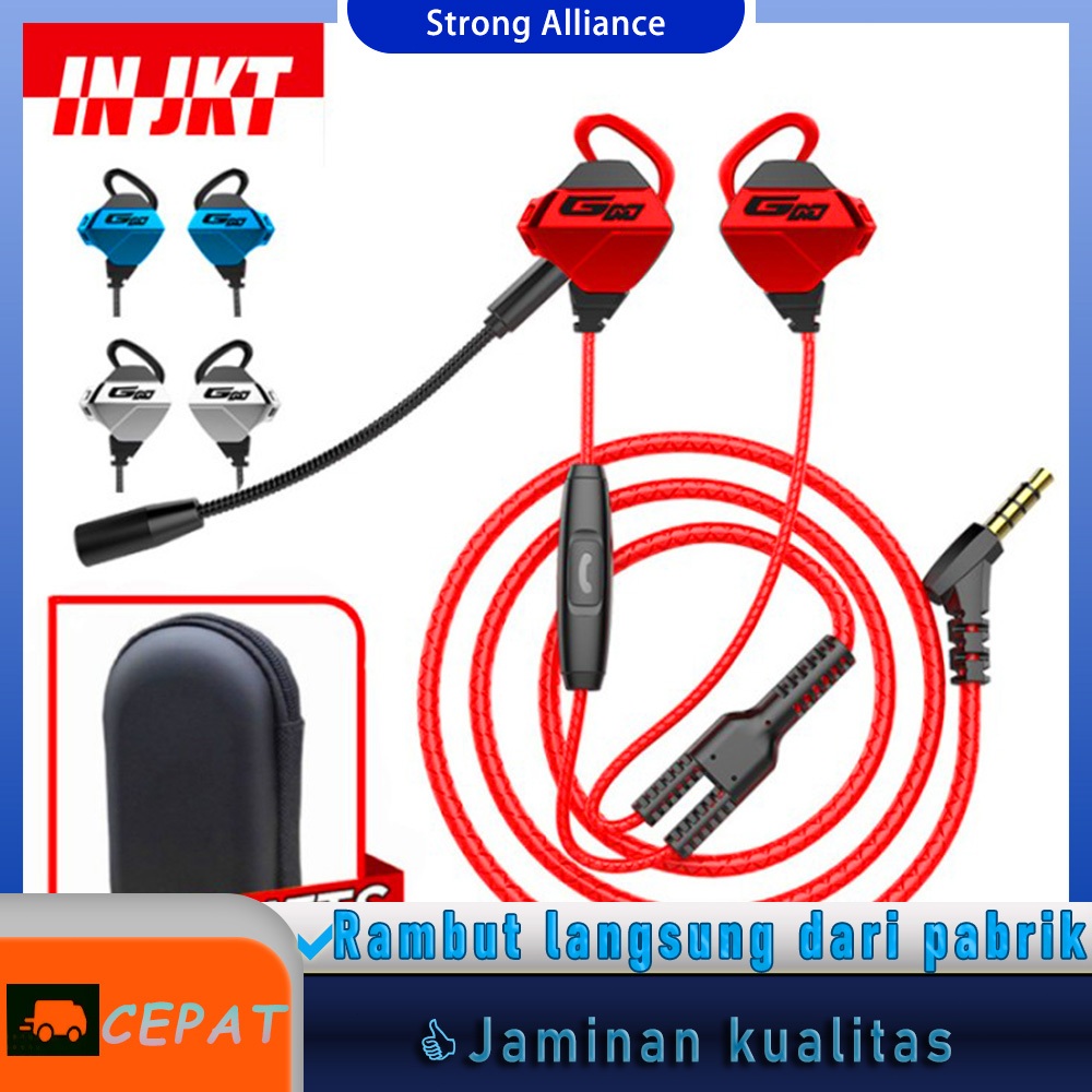 Headphone Olahraga Headphone Gaming Headphone In-Ear Headphone Berkabel Headphone Stereo