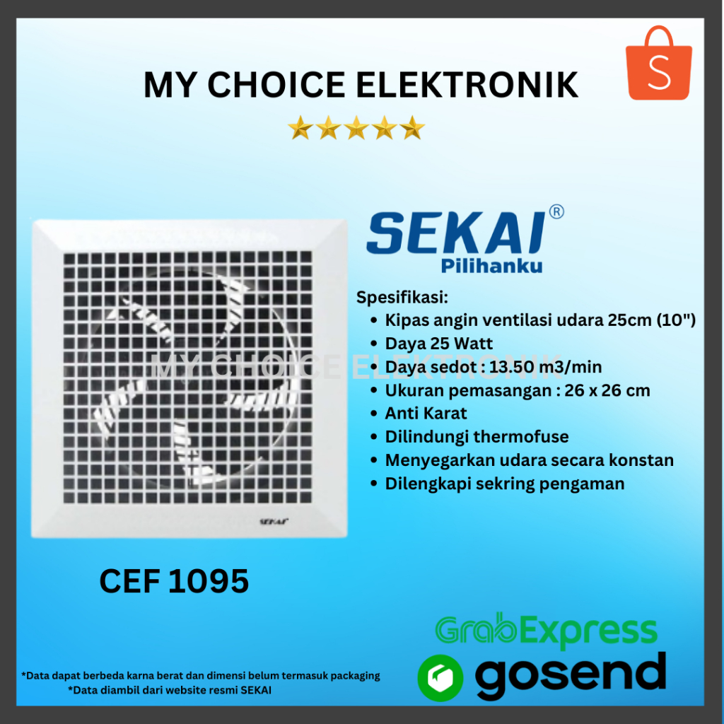 SEKAI CEF 1095 Exhaust Fan Ceiling | Exhaust Fan Ceiling CEF 1095