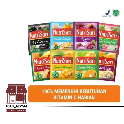 

Nutrisari bubuk berbagai macam rasa rencengan isi 10 pcs