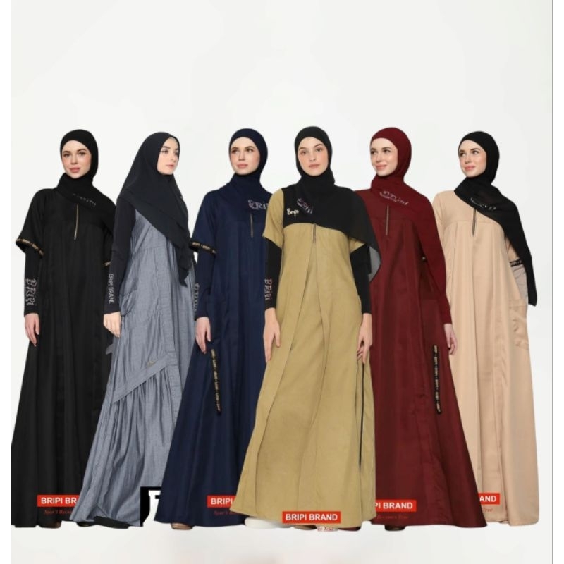 Dress BRIPI Sherina, casual lime & rahma series