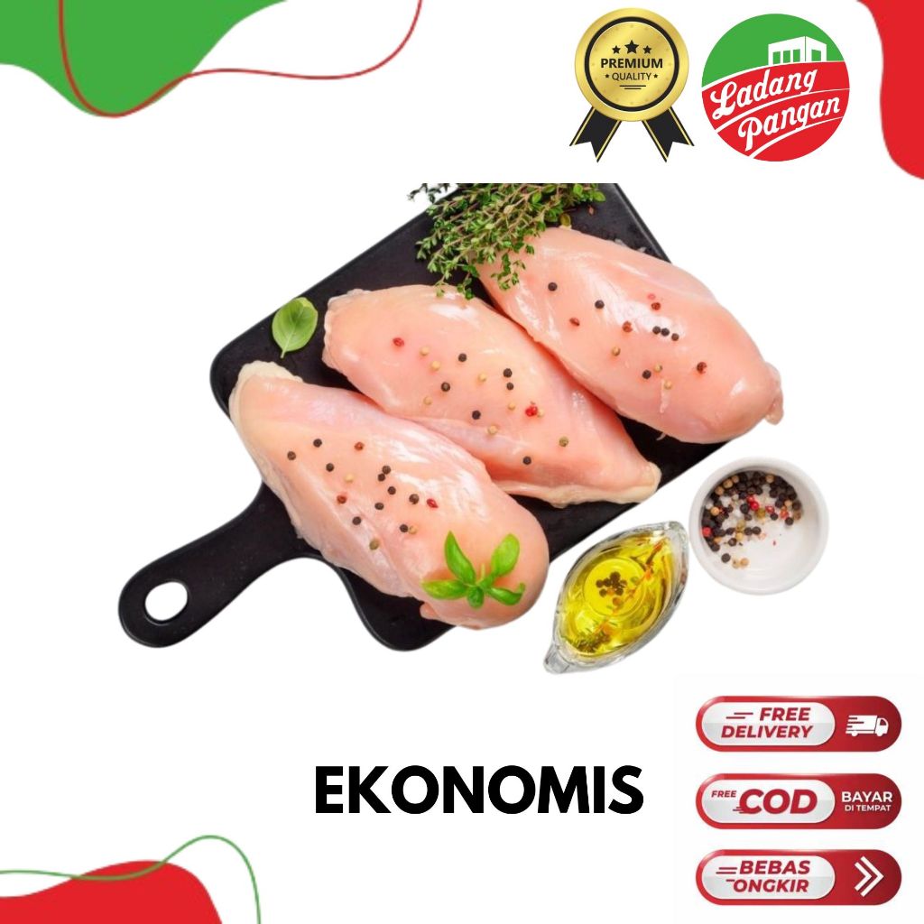 

Dada Ayam Fillet BLD Tanpa Tulang 1 Pack Kurang Lebih 2KG