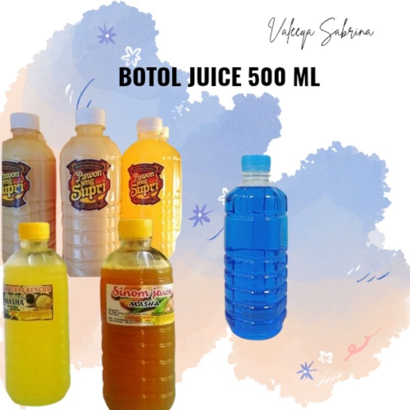 Botol Juice 500 ml / Botol Plastik / Botol Jamu / 500 ml (Pack isi 100 PCS)