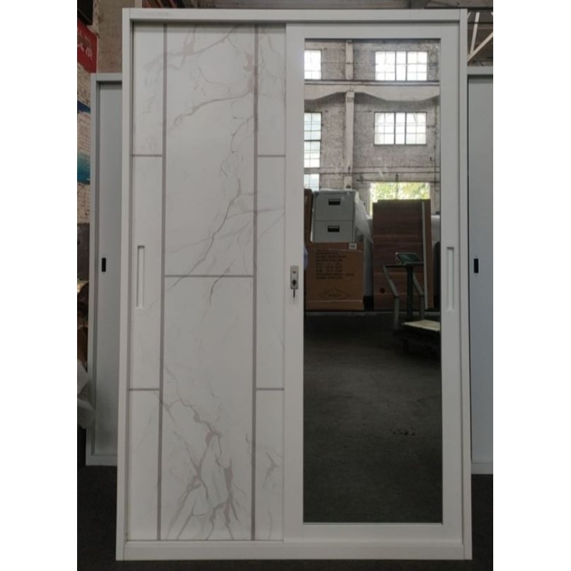 lemari almari baju pakaian plat minimalis 2 pintu 120