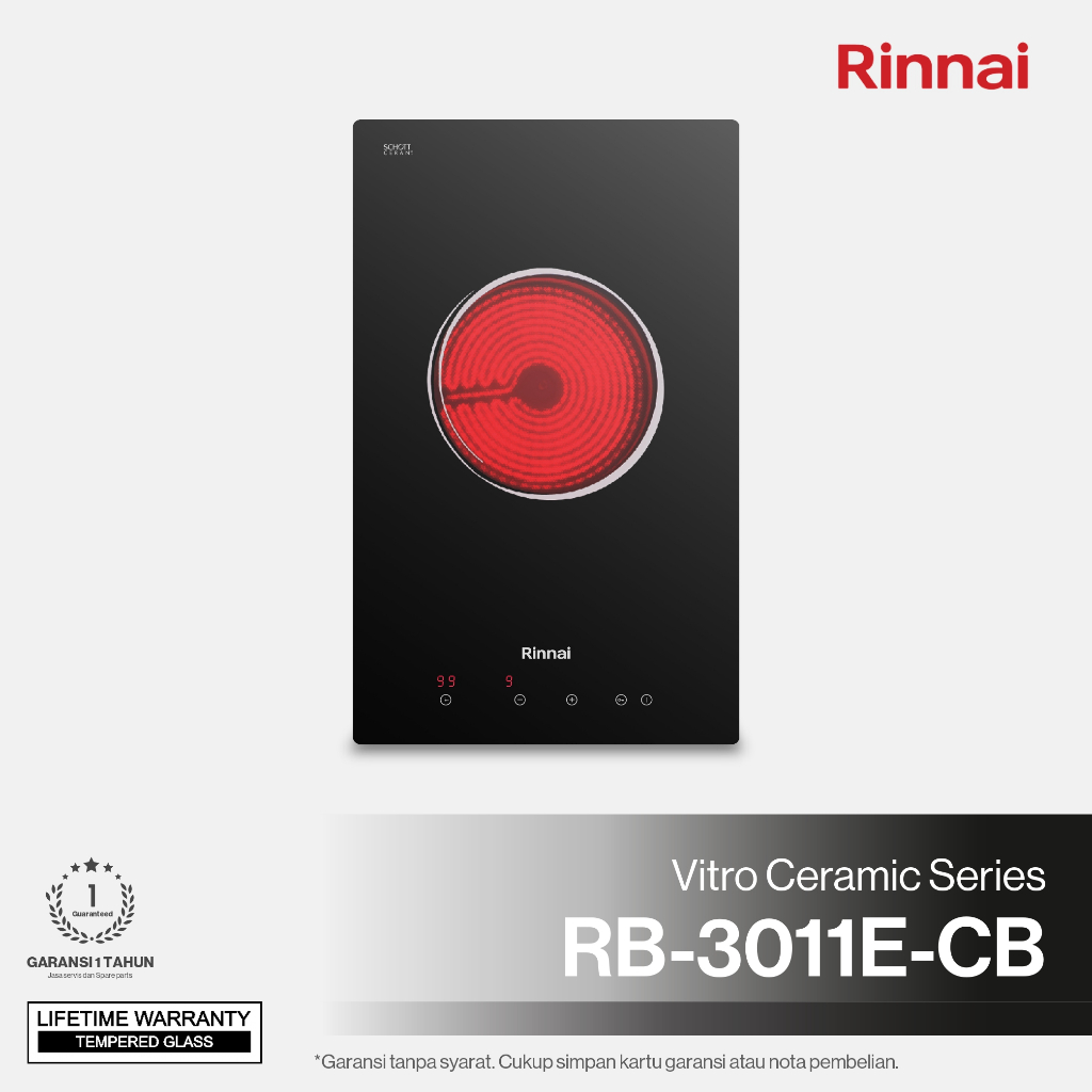 Kompor Listrik Rinnai RB-3011E-CB / Kompor Listrik Tanam Rinnai RB 3011E CB / Kompor Induksi Rinnai 