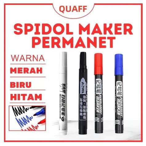 

Spidol Permanent Marker Permanen Hitam Merah Biru Tinta Refillable