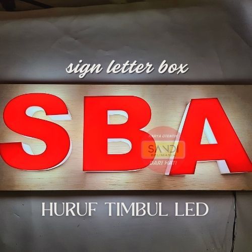 Huruf Akrilik Timbul Menyala Letter Acyrylic Huruf Timbul LED Sign Letter Box