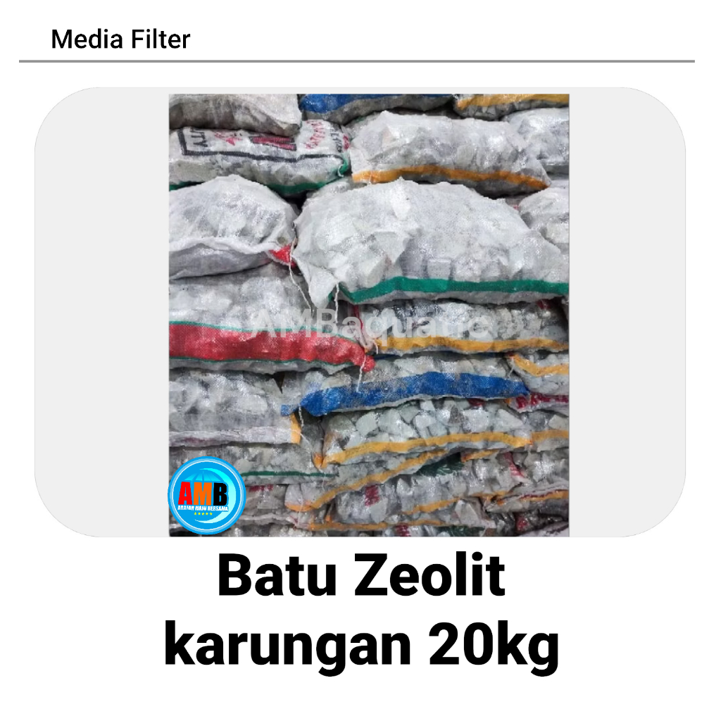 Batu Zeolit karungan 20kg/Media filter zeolit/media filter batu zeolit karungan