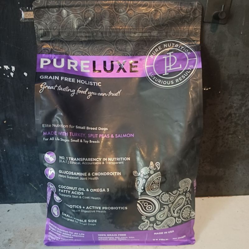 Dog food Pureluxe Adult Small Breed Makanan Anjing 11lbs