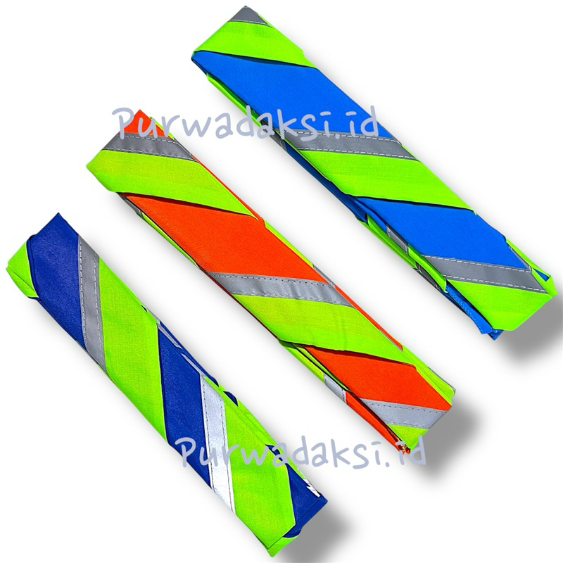 SCARF POLOS PRAMUKA WARNA LIS HIJAU STABILO / SYAL PRAMUKA