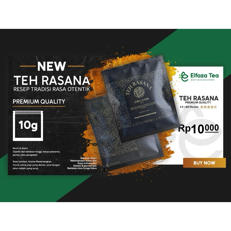 

Teh Rasana – Teh Organik Premium, Aroma Lembut & Menenangkan, 10g*
