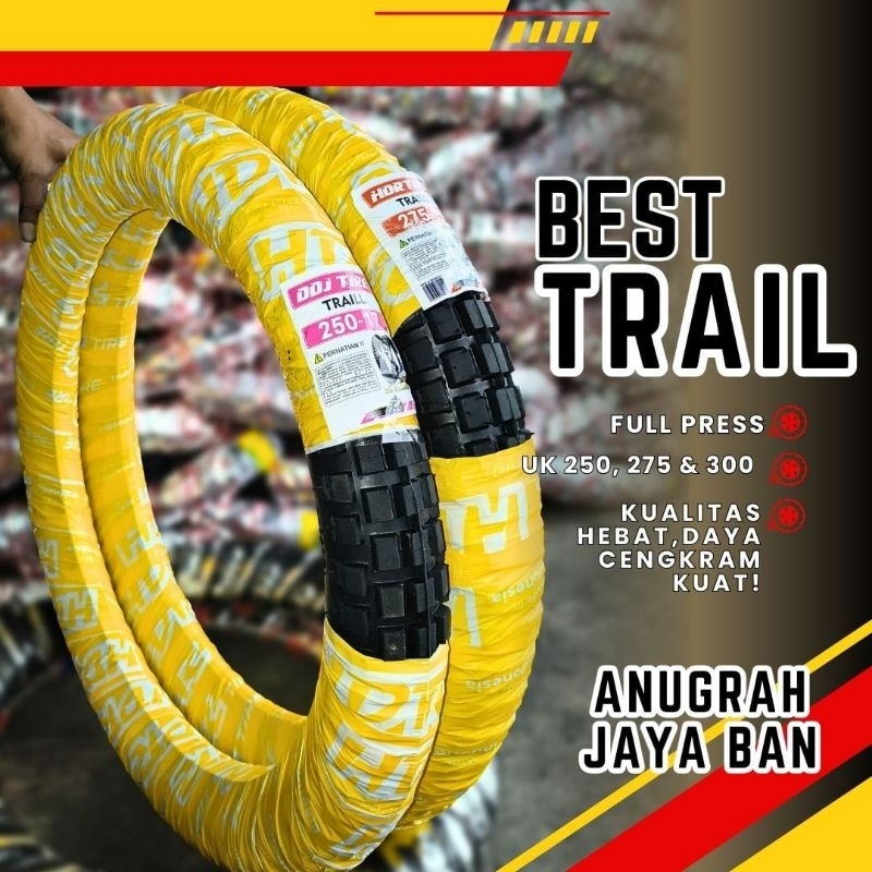 BAN LUAR TRAIL | UKURAN 250 & 275 RING 17 MOTOR REVO SUPRA KHARISMA
