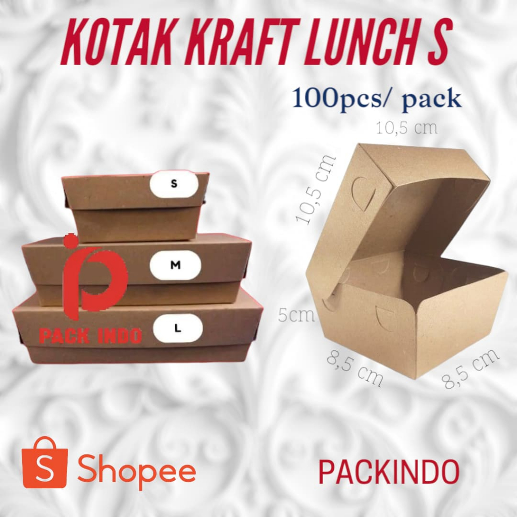 

Lunch Box - Kotak Kraft - Box Laminasi - Tahan Minyak