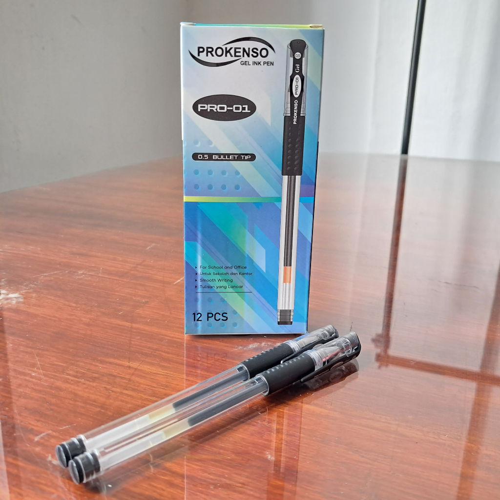

1 Kotak isi 12 Pcs Pena Gell PROKENSO 0,5 Bullet Tip