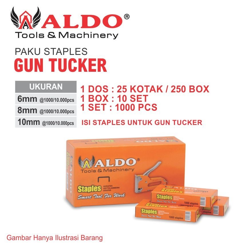 

PAKU STAPLES GUN TUCKER / ISI PAKU STAPLES GUN TUCKER / ISI STAPLES UNTUK GUN TUCKER MERK ALDO