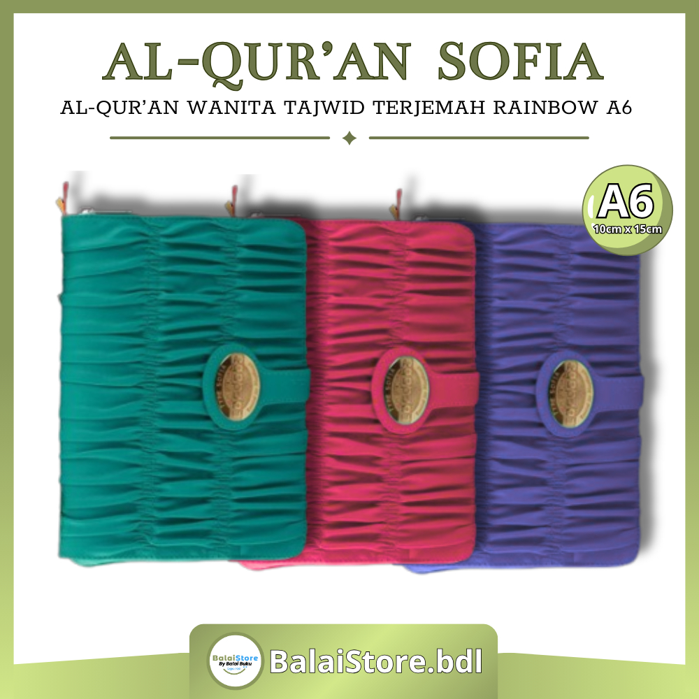 Al Quran Sofia A6 Resleting Terjemah Tajwid Warna Alquran Wanita Terjemah Latin Ukuran Kecil A6 Res